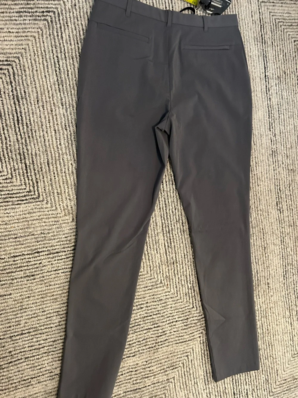 Ministry of Supply Pace Tapered Chino Gray Dress Pants Size 34 Drawstring
